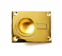 Merriway BH02593 Solid Brass Flush Ring Pull - Large