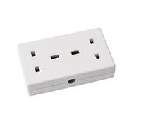 Merriway BH02610 Nylon Extension Socket 2-Gang , White