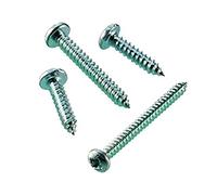 Merriway BH02630 (40 Pcs) Hardened Cross Head Pozi Pan Head Self Tapping Screw, 4 x 1/2 inch Bright Zinc Plated - Pack of 40 Pieces