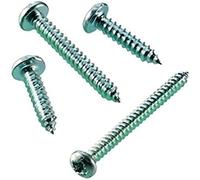 Merriway BH02637 (30 Pcs) Hardened Cross Head Pozi Pan Head Self Tapping Screw, 8 x 3/4 inch Bright Zinc Plated - Pack of 30 Pieces