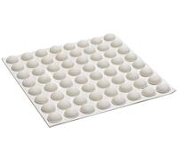 Merriway BH02689 Pad Rubber Self Adh Round White 12mm -20 Pcs