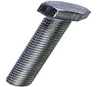 Merriway BH02768 (4 Pcs) Steel Hex Head Bolts with Nuts M10 x 50mm Bright Zinc Plated - Pack of 4 Pieces