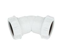 Merriway BH02914 Waste Compression 135 Degree Swept Bend, 40mm, White