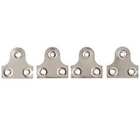 Merriway BH02962 (4 Pcs) Round Glass Mirror Picture Hanging Plate, 32mm (1.1/4 inch) Chrome Plated - Pack of 4 Pieces