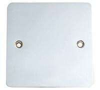 Merriway BH02977 Blank Plate Flat Single Bright Chrome Plated -1 Pcs