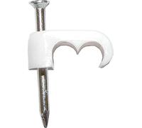 Merriway BH03040 Cable Clips For Wf65 Shotgun Coax White 10mm -100 Pcs