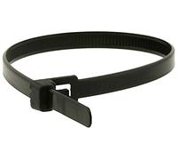 Merriway BH03057 Releasable Cable Tie Black 3.6mm x 100mm -100 Pcs