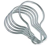 Merriway BH03121 (12 Pcs) Metal Shower Curtain Ring, Bright Zinc Plated, Suitable for Rails Up To 35mm - Pack of 12 Pieces