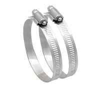 Merriway BH03134 (2 Pcs) Jubilee Pipe Hose Clip Clamp, Size 5: 105-120 mm (4.1/4 inch to 4.3/4 inch) Mild Steel - Pack of 2 Pieces