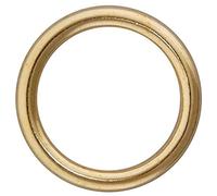 Merriway BH03255 (24 Pcs) Metal Curtain Drapery Rings, Inner Diameter 16mm (5/8 inch) Outer Diameter 18mm (11/16 inch) Brassed - Pack of 24 Pieces