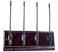 Merriway BH03315 Ball End Hat and Coat Hooks on Antique Rail - Black