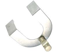 Merriway BH03332 U-Shaped Over Door Hangers with Notched Hooks with Brushed Chrome