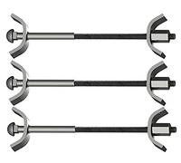 Merriway BH03355 (10 Pcs) M6 x 100 mm (1/4 Inch x 4 Inch) BZP Worktop Joint Connector Joiner Butterfly Jig Clamp - Pack of 10 Pieces