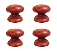 Merriway BH03364 (10 Pcs) Wood Door Cupboard Cabinet Drawer Knob Pine Drilled Mahogany Finish 25 mm (1 Inch) - Pack of 10 Pieces