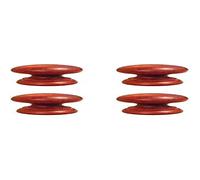 Merriway BH03365 (10 Pcs) Wood Door Cupboard Cabinet Drawer Knob Pine Drilled Mahogany Finish 35 mm (1.3/8 Inch) - Pack of 10 Pieces