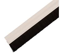 Merriway BH03387 Self Adhesive Door Bottom Brush Draught Excluder Strip, 915mm (36 inch) - White Plastic