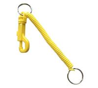 Merriway BH03474 Plastic Spiral Key Ring - Yellow