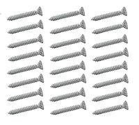 Merriway BH03503 (25 Pcs) Self-Tapping Countersunk Pozi Head Screws, Bright Zinc Plated, 6 x 5/8 inch - Pack of 25 Pieces