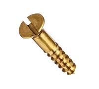 Merriway BH03547 (100 Pcs) 1.1/4-Inch x 8 mm Brassed Slotted CSK Steel Screw - Pack of 100 Pieces