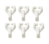 Merriway BH03626 (20 Pcs) Curtain Track Rail Gliders Hooks to Fit Swish Twin Glide Nylo Glide Track - Pack of 20 Pieces, White