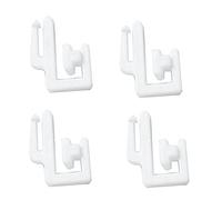Merriway BH03630 (30 Pcs) White Plastic Curtain Track Rail Gliders Hooks to Fit Swish Ruche Track - Pack of 30 Pieces