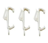Merriway BH03633 (30 Pcs) White Plastic Curtain Track Rail Gliders Hooks to Fit Harrison Drape Elegance Track - Pack of 30 Pieces