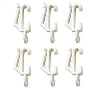 Merriway BH03638 (60 Pcs) Curtain Track Rail Gliders Hooks to Fit Harrison Drape Track White - Pack of 60 Pieces