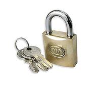 Merriway BH03791 Heavy Duty Brass Tri-Circle Padlock, 63 mm