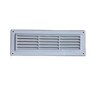 Merriway BH03796 9 x 3 inch Fixed Louvre 9 Inch x 3 Inch Louvered Air Grille Aperture 232 x 62mm White Plastic
