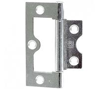 Merriway BH03827 (2 Pcs) Bright Zinc Plated Flush Door Cupboard Hinge, 63 mm (2.1/2 inch) - Pack of 2 Pieces