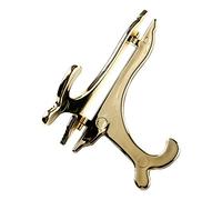 Merriway BH03840 Plate Stand Plastic 150 - 250mm (6 -10 inch) - Brass Plated