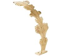 Merriway BH03841 Curtain Hold Back, Classic Leaf Design Brass