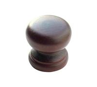 Merriway BH03882 (10 Pcs) Pine Wood Drilled Cupboard Cabinet Drawer Door Knob with Mahogany Finish, 30 mm (1.1/4 Inch) - Pack of 10 Pieces