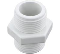 Merriway BH04072 Plastic Washing Machine Dish Washer Inlet Hose Connector, 3/4 x 3/4 inch - White