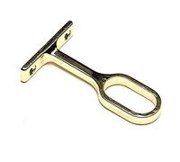 Merriway BH04200 Brassed Plated Centre Support for Oval Wardrobe Rail Rod