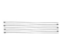 Merriway BH04209 (50 Pcs) Multi-Purpose Silver Grey Cable Tie, Suitable for Wheel Trims, 4.6 x 300 mm (12 inch) - Pack of 50 Pieces