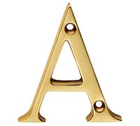 Merriway BH04277 Solid Brass Polished and Lacquered Letter A, 50 mm, 2 inch