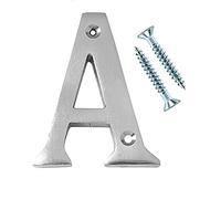 Merriway BH04337 Polished Chrome Screw-On House Flat Gate Post Letter 75 mm (3 Inch) Letter A