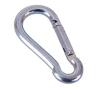 Merriway BH04346 M10 Bright Zinc Plated Carabiner Steel Snap Hook Quick Link, 3/8 inch