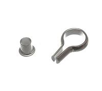 Merriway BH04391 (20 Pcs) Banjo Style Bookcase Socket and Stud, Nickel Plated Steel 6mm - Pack of 20 Pieces