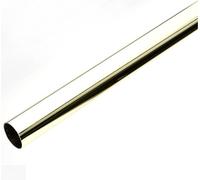 Merriway BH04403 EB Brass Plated Round Wardrobe Rail, 1220 x 19 mm (4 foot x 3/4 inch)