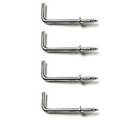 Merriway BH04454 (24 Pcs) Chrome Plated Square Shouldered Dresser Hooks, 32 mm (1.1/4 inch) - Pack of 24 Pieces