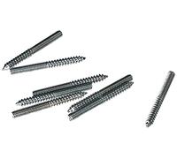 Merriway BH04481 M4 x 38 mm (5/32 Inch x 1.1/2 Inch) Wood Screw End to M4 Threaded End Dowel Screw - Pack of 10 Pieces