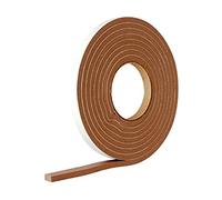 Merriway BH04520 StormSeal Door & Window Draught Excluder Weatherstrip, Self Adhesive High Density Rubber Foam, 5 Metres (16.1/2 foot) - Brown