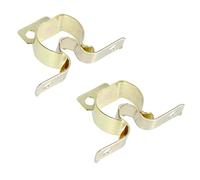 Merriway BH04753 (2 Pcs) EB Brass Plated / Black Gripper Friction Cupboard Cabinet Door Catch - Pack of 2 Pieces
