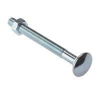 Merriway BH04829 (25 Pcs) Carriage Bolts with Nuts, M8 x 50mm (5/16 inch x 2 inch) Zinc Plated - Pack of 25 Pieces