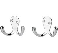 Merriway BH04887 (2 Pcs) Twin Robe Hook Chromed - Pack of 2 Pieces