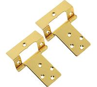 Merriway BH04894 (4 Pcs) Cranked Flush Hinge, Electro-Brassed 50mm x 16mm - Pack of 4 Pieces