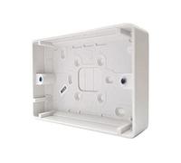 Merriway BH04933 (2 Pcs) Moulded Light Switch Surface Pattress Boxes 2-Gang 25mm Deep - Pack of 2 Pieces
