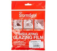 Merriway BH04945 StormSeal Window Insulation Secondary Double Glazing Shrink Film Kit, Supplied with Double-Sided Tape, Covers 1.2 x 1.5 Metres 1.8 Sqm (3'11 inch x 4'11 inch/ 19.2sq ft)